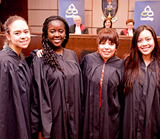 Students dressed in Robes for Law Day