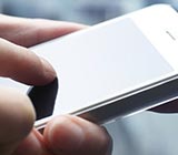 person using a cell phone for text