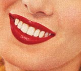 A woman's smile in close up