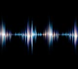 A wave pattern on black background
