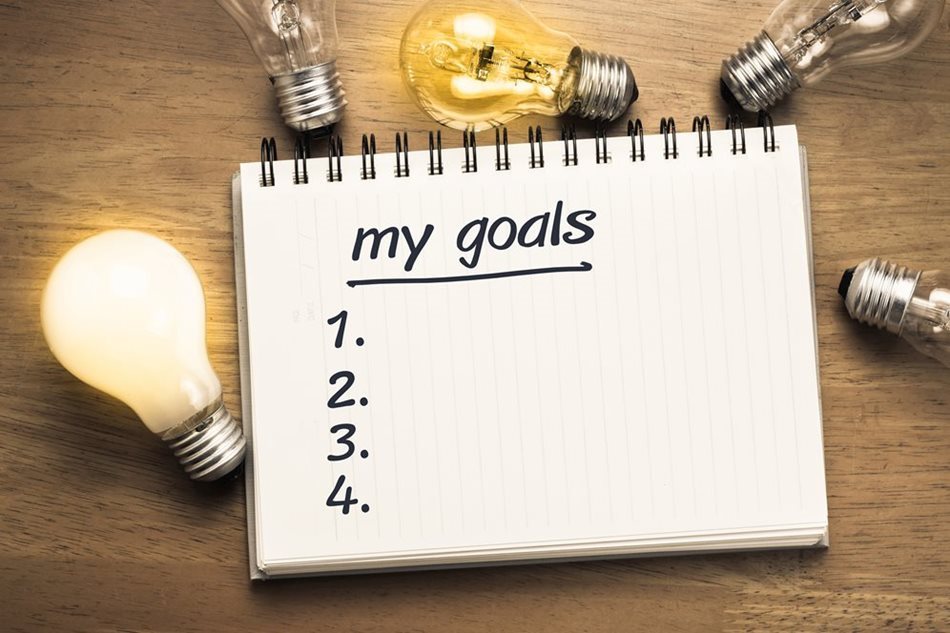 a list of goals with no content