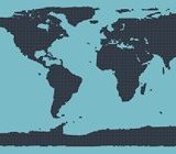 digitalized map of the world
