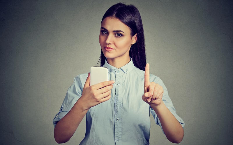 Woman with cellphone