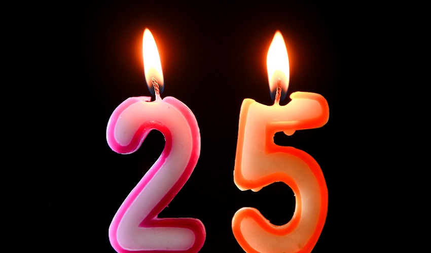 pink candle of 2, Orange candle of 5  - burning