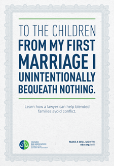 To the Children from my first marriage I unintentionally bequeath nothing