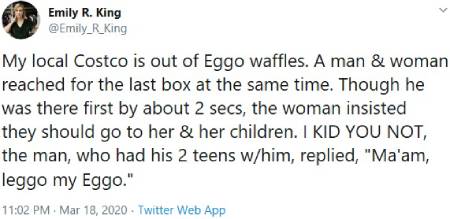 Ma'am, Leggo my Eggo