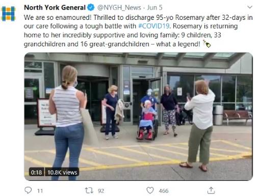 North York General Hospital Tweet