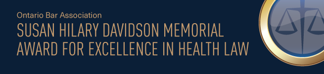 OBA Susan Hilary Davidson Memorial Award for Excellence in Health Law
